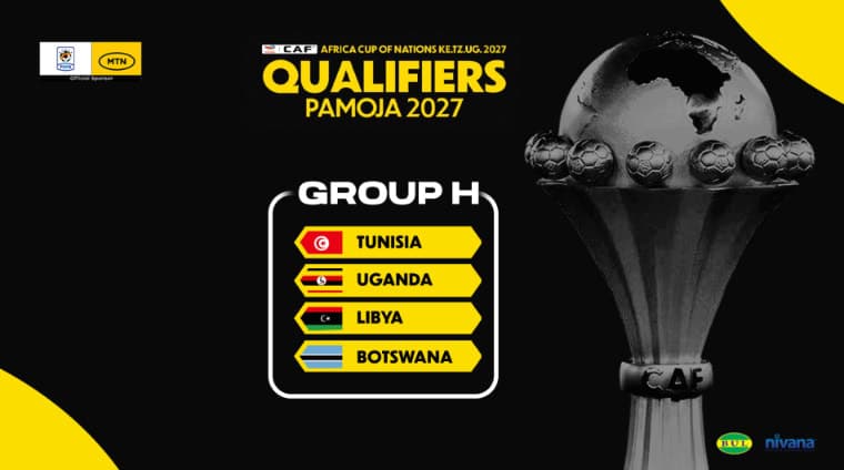 Uganda Cranes draw Tunisia, Libya and Botswana in AFCON PAMOJA 2027 qualifiers